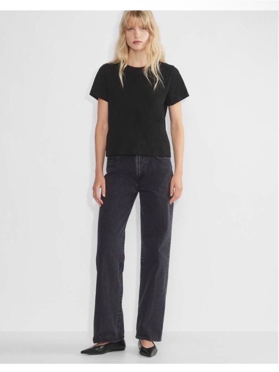 Aritzia Denim - Denim Forum Farrah 27 29L blk eyeliner